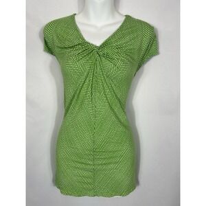 VTG Liz Claiborne Y2K Top Size L Green Boho Fairy Grunge Indie Art Scene Stretch